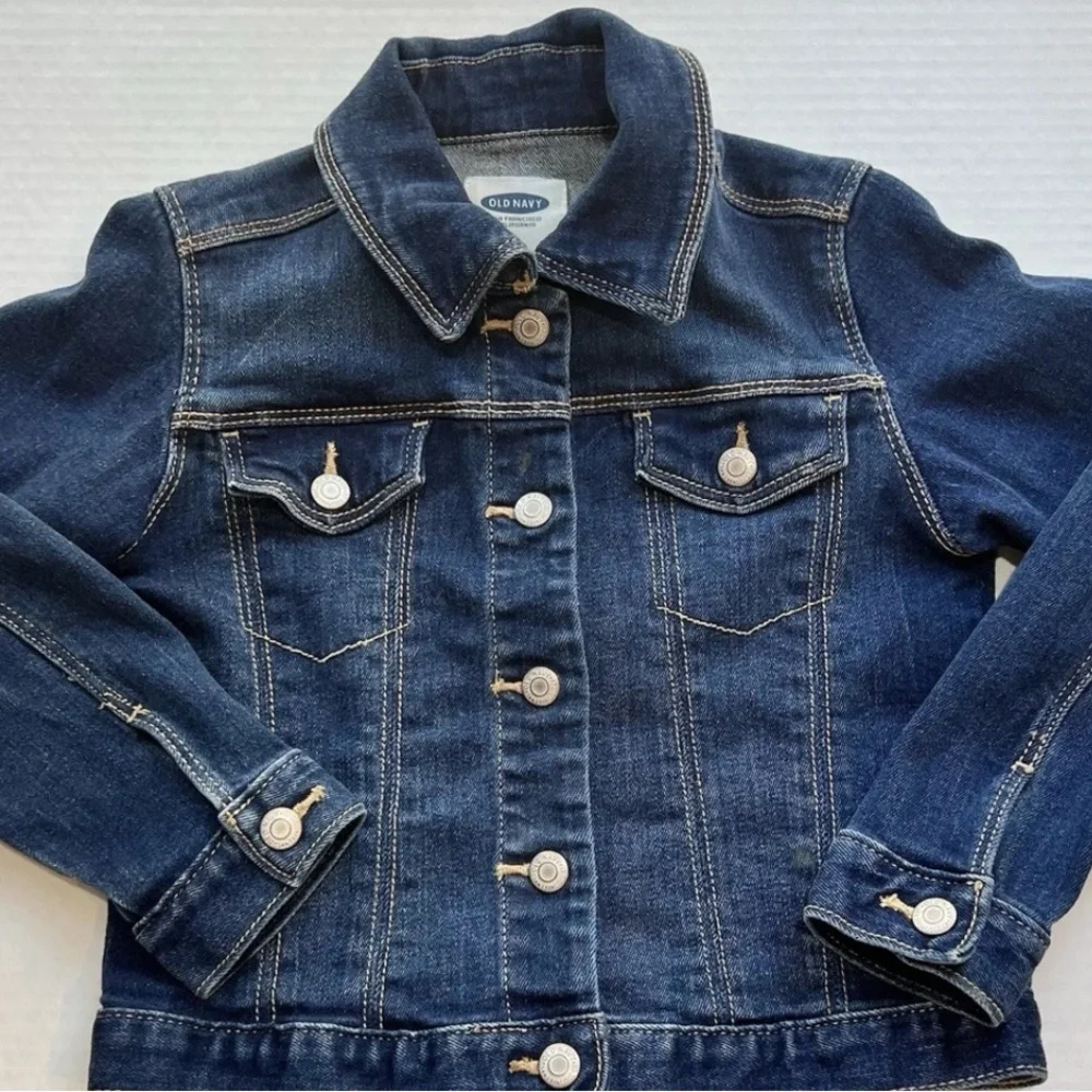 Old Navy Size 4T Cotton Denim Trucker Jean Jacket Euc Medium Wash Button‎ 2017